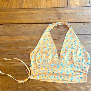 floral halter crop top